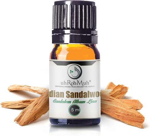 uh*Roh*Muh Premium Mysore 10 ml Sandalwood Essential Oil - 100% Natural Sandalwood Oil with Long-Lasting, Intense Santalol Fragrance | Therapeutic Quality, Calming and Soothing for Mind and Body in Kuwait