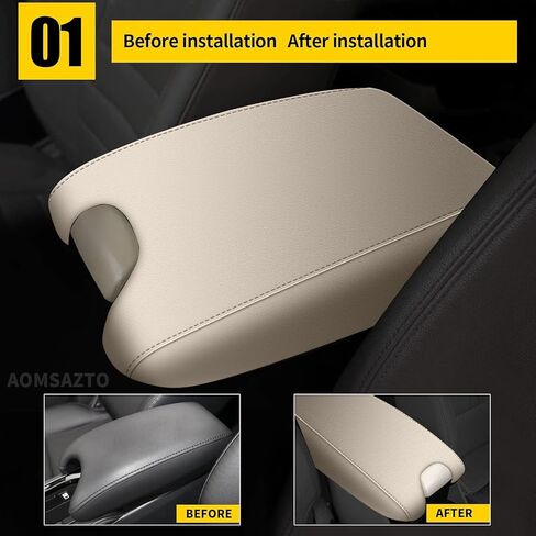 AOMSAZTO Center Console Armrest Cover for 2008-2012 Honda Accord Beige in Saudi Arabia