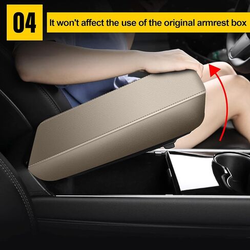 AOMSAZTO Center Console Armrest Cover for 2008-2012 Honda Accord Beige in Saudi Arabia