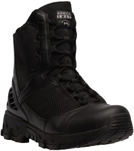 Original S.W.A.T. Alpha Freedom 8" Hands Free Safety Toe - Unisex Lace-up Boots - Leather and Textile Upper Black US Men's 10, Women's 11.5 Medium in Saudi Arabia