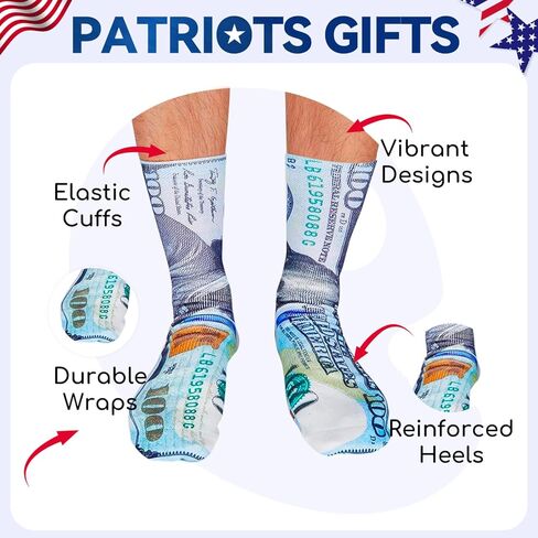 Zmart Funny 3D Print Socks - Novelty Dollar Socks for Men Women ، Homes Money in Kuwait