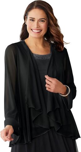 Woman Within Plus Size 2-Piece Sheer Jacket Set in Saudi Arabia