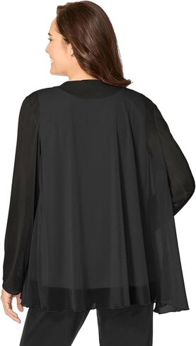 Woman Within Plus Size 2-Piece Sheer Jacket Set in Saudi Arabia