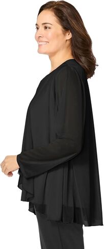 Woman Within Plus Size 2-Piece Sheer Jacket Set in Saudi Arabia