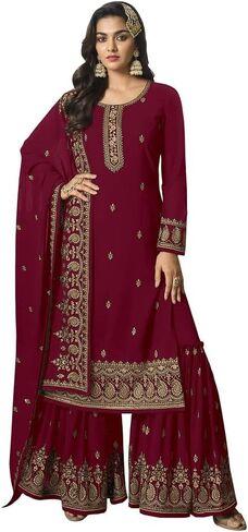 Henith Collection Indian/Pakistani Party Wear Weed Wedding Palazzo Style Salwar Suit for Women in Saudi Arabia