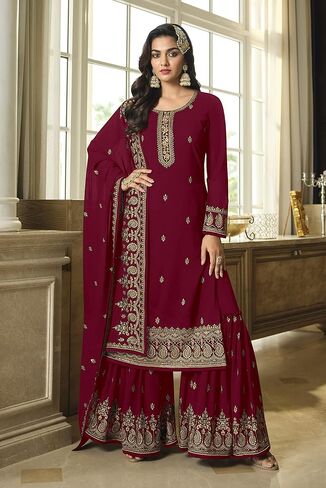 Henith Collection Indian/Pakistani Party Wear Weed Wedding Palazzo Style Salwar Suit for Women in Saudi Arabia