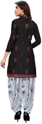 Readymade Punjabi Salwar Suit of Crepe Fabric with Chiffon Dupatta for Women in Saudi Arabia