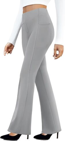 Women's Work Pants Business Casual Dress Pants High Waisted Stretchy Pull on Office Slacks with Pockets in Kuwait