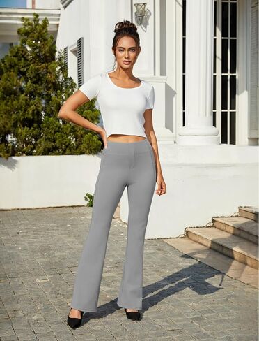 Women's Work Pants Business Casual Dress Pants High Waisted Stretchy Pull on Office Slacks with Pockets in Kuwait