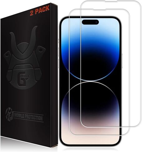عبوتان من واقي الشاشة لهاتف iPhone 14 Plus وiPhone 13 Pro Max - حافظة شاشة من الزجاج المقسى، صديقة لحافظة الهاتف، استبدال مدى الحياة، غطاء شاشة واقٍ لأجهزة iPhone مقاس 6.7 بوصة in Kuwait