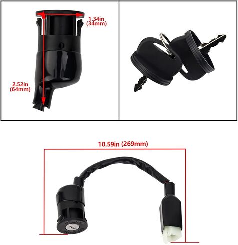 Road Passion ‎‎‎53417-50549 Ignition Switch w/Keys Replacement for Polaris ATV Outlaw 90 2007-2014/ Scrambler 50 2001-2003 in Saudi Arabia