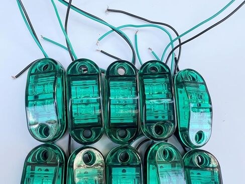 10 PCS 2.5 بوصة LED مصابيح مقطورة 4 صمام ديود مقاوم للماء LED مقطورة الجانبية أضواء إشارة بيضاوية الأضواء للركض للقارب RV Amber in Saudi Arabia