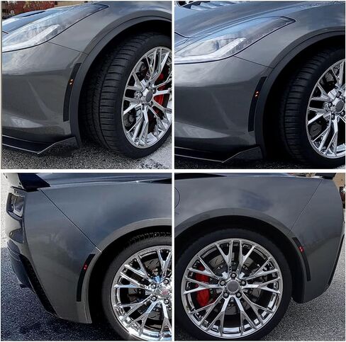 العلامات الجانبية مصابيح وعاكس مصد خلفي متوافق مع 2014-2019 جميع طرازات Chevy Chevrolet Corvette C7 LED العدسة المدخنة الأمامية والخلفية المصباح العاكس 6pcs in Saudi Arabia