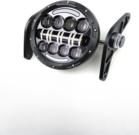 7 بوصة 60W دراجة نارية LED LED LED مصباح رأس 12-36V جولة المصباح الأمامي 3400LM 6500K لجروم 125 MSX125 2013-2016 Ducati Venom X12RS 125 (قشرة اللون الأسود A) in Kuwait