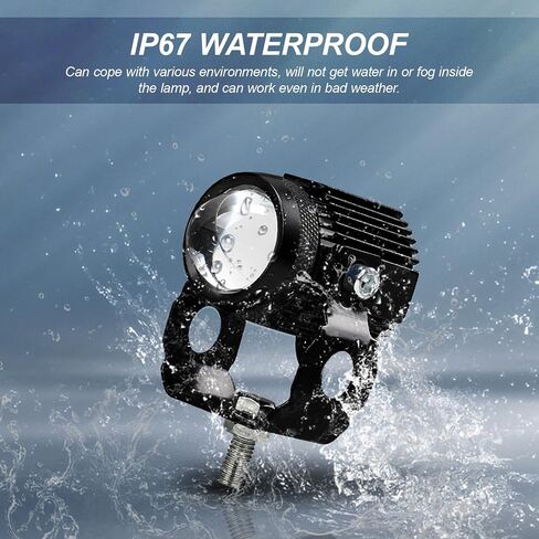 أضواء ضباب الدراجات النارية 12W أصفر/بيضاء LED PODS LIGHTIOR LIGHTS 1.3 '' AUX SPOTIGHT للدراجة الإلكترونية للدراجات النارية ، 8-60 فولت ، 12W ، 3000K ، 6500K 2PCS in Saudi Arabia