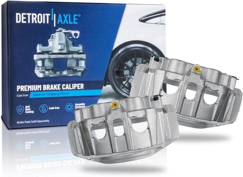 Detroit Axle-الفرجار الفرامل الخلفية مع استبدال قوسين لـ Ford E-150 E-250 E-350 Super Duty Econoline Wagon Van-2PC Set in Kuwait