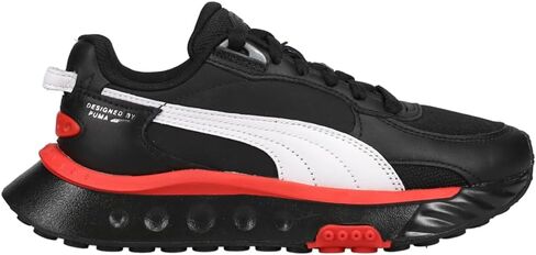 Puma Kids Boys Wild Rider Route Lace Up Sneakers Shoes Nasual - Black in Saudi Arabia