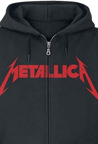 Metallica Men's Kill Em All Zip Up Hoodie Sweatshirt Black in Kuwait