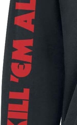 Metallica Men's Kill Em All Zip Up Hoodie Sweatshirt Black in Saudi Arabia