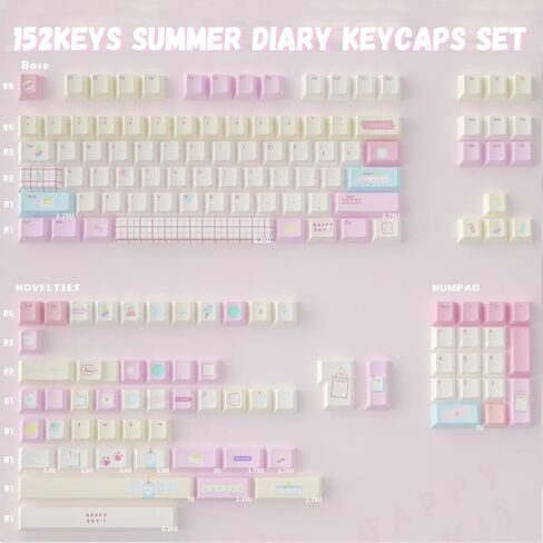 PBT Keycaps ، Blue White Lradient Keycap ، 93 مفاتيح لمجموعة مفاتيح مفاتيح ملف تعريف الكرز ، غطاء مفتاح المفاتيح المخصصة الرجعية لـ 100 ٪ ، 75 ٪ ، 65 ٪ ، 60 ٪ MX لوحة المفاتيح الميكانيكية in Kuwait