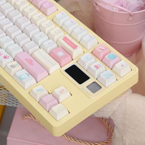 PBT Keycaps ، Blue White Lradient Keycap ، 93 مفاتيح لمجموعة مفاتيح مفاتيح ملف تعريف الكرز ، غطاء مفتاح المفاتيح المخصصة الرجعية لـ 100 ٪ ، 75 ٪ ، 65 ٪ ، 60 ٪ MX لوحة المفاتيح الميكانيكية in Kuwait