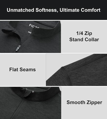 Velou Quarter Zip Pullover Men Lightweight Fleece مبطن طويل الأكمام الرياضية قميص الجولف غير الرسمي 1/4 Slotshirt in Saudi Arabia