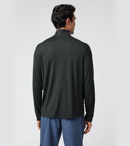 Velou Quarter Zip Pullover Men Lightweight Fleece مبطن طويل الأكمام الرياضية قميص الجولف غير الرسمي 1/4 Slotshirt in Saudi Arabia