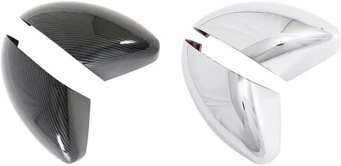 2pcs Car Side Door Rearview Mirror Cover Sticker Trim Carbon Fibre/Chrome for Nissan Sentra Sylphy 2020 2021 2022(Carbon Fibre) in Saudi Arabia