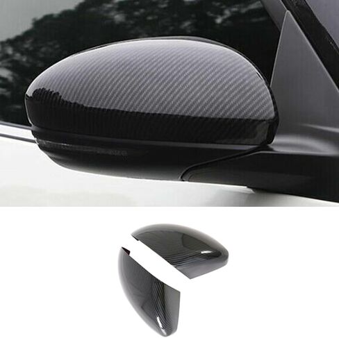 2pcs Car Side Door Rearview Mirror Cover Sticker Trim Carbon Fibre/Chrome for Nissan Sentra Sylphy 2020 2021 2022(Carbon Fibre) in Saudi Arabia