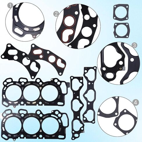 HS26509PT MLS Cylinder Head Gasket مجموعة متوافقة مع Honda Accord Odyssey Pilot Ridgeline Crosstour 2008-2017 Acura RDX TL TSX 3.5L 2009-2015 استبدال HS26509PT J35Z2 J35Z3 in Saudi Arabia