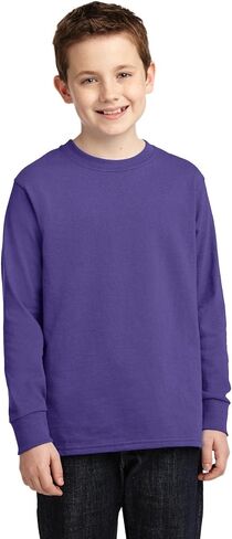 Port & Company Boys' Long Sleeve 54 oz 100% Cotton T Shirt in Saudi Arabia