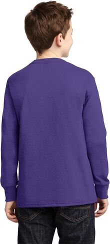 Port & Company Boys' Long Sleeve 54 oz 100% Cotton T Shirt in Saudi Arabia