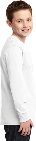 Port & Company Boys' Long Sleeve 54 oz 100% Cotton T Shirt in Saudi Arabia