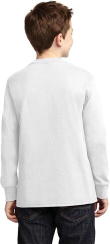 Port & Company Boys' Long Sleeve 54 oz 100% Cotton T Shirt in Saudi Arabia