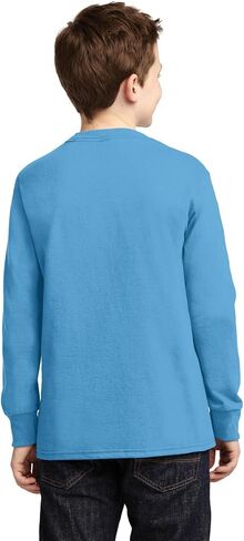 Port & Company Boys' Long Sleeve 54 oz 100% Cotton T Shirt in Saudi Arabia