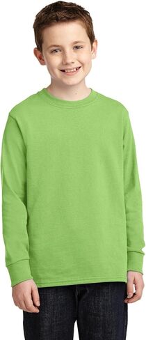Port & Company Boys' Long Sleeve 54 oz 100% Cotton T Shirt in Saudi Arabia