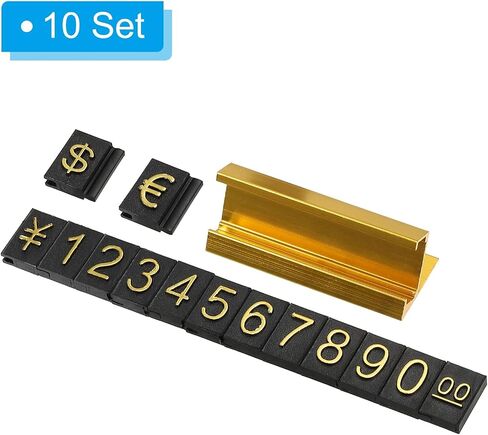 PATIKIL Price Cube Display Price Blocks Adjustable Removable Number Price Stand Black Counter Price Display for Retail White on Black, Hundred Digit, 10 Set in Saudi Arabia