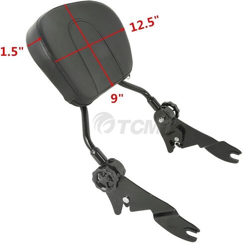 TCMT Adjustable Sissy Bar Passenger Backrest W/Pad Fits For Harley Touring Road King Street Glide Road Glide 2009-2025 Electra Glide 2009-2022 Ultra Limited 2014-2019 Ultra Classic 2009-2013 in Saudi Arabia