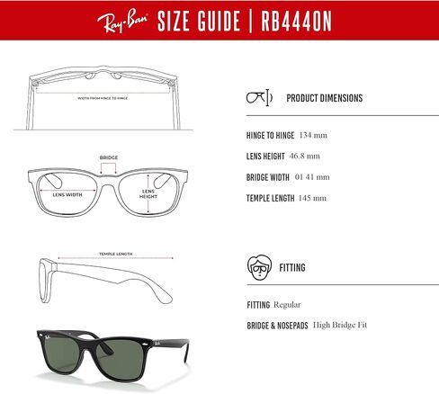 Ray-Ban RB4440N BLAZE WAYFARER Sunglasses For Men For Women+ BUNDLE with Designer iWear Eyewear Care Kit in Saudi Arabia
