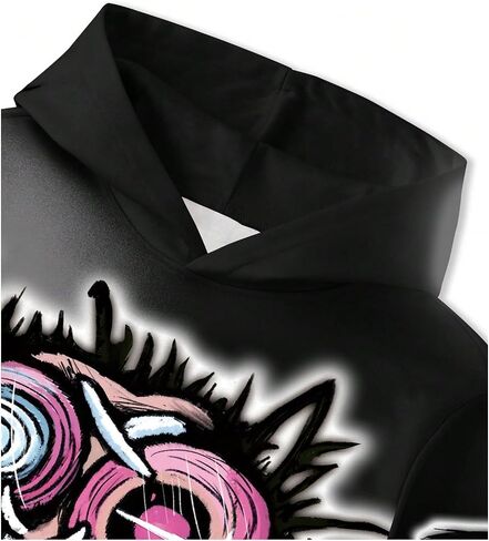 Soly Hux Men Grunge Punk Hoodies Streetwear Streetwear Long Sweeve Grosesshirts مع غطاء محرك السيارة in Saudi Arabia