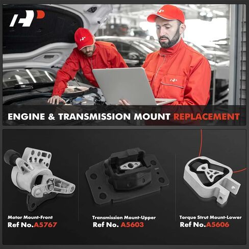 A-Premium 3PCS Engine Motor Mount and Transmission Mount and Torque Strut Mount Kit Compatible with Ford Fusion 2013-2017 & Lincoln MKZ 2013-2016, 2.0L, Turbocharged in Saudi Arabia