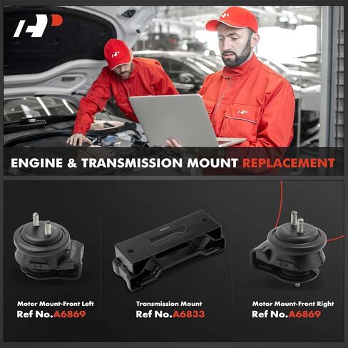 A-Premium Engine Motor Motor Motion and Transmission Mount Kit متوافق مع Suzuki Grand Vitara 2006 2007 2008 2.7L ، 3-PC ، استبدل# 1161066J00 ، 1171065J00 in Saudi Arabia