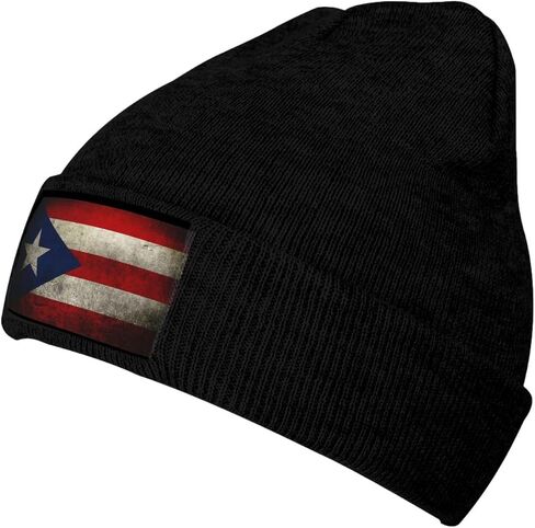 Puerto Rico Flag Puerto Rican Baggy Slouchy Beanie Hat Winter Soft Hats Warm Casual Knit Cap Headwear for Women Men in Kuwait