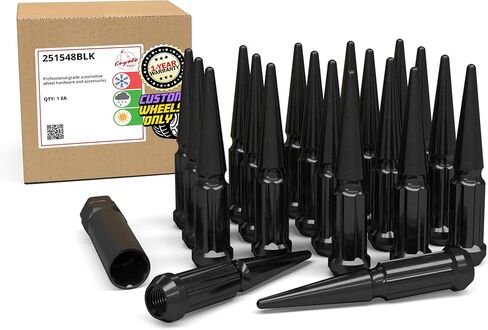 إكسسوارات العجلات أجزاء 20 PCS M14x1.5 14x1.5 Thread Spike Spline 4.40 "LUNG LUG NUTS CAMO 7/8" و 13/16 " in Saudi Arabia