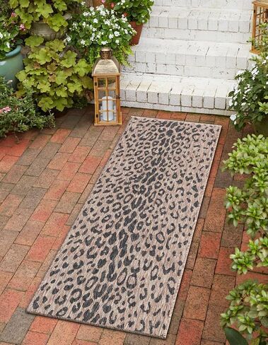 Unique Loom Outdoor Safari Collection Area Rug - Samburu (6' 1" x 9' Rectangle Natural/Light Brown) in Saudi Arabia