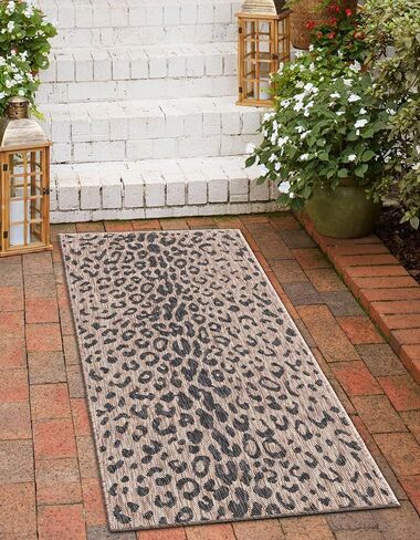 Unique Loom Outdoor Safari Collection Area Rug - Samburu (6' 1" x 9' Rectangle Natural/Light Brown) in Saudi Arabia