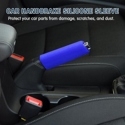 Car Handbrake Cover Gear Shift Knob Cover, Auto Comfortable Grip Silicone handbrake for Most Vehicle (Black) in Saudi Arabia