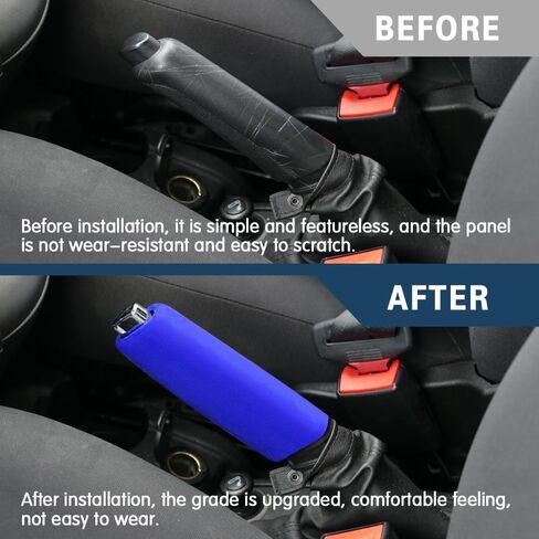 Car Handbrake Cover Gear Shift Knob Cover, Auto Comfortable Grip Silicone handbrake for Most Vehicle (Black) in Saudi Arabia