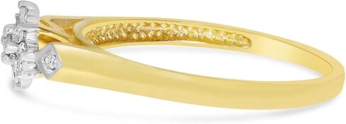 10K Yellow Gold Diamond Cluster Ring in Kuwait