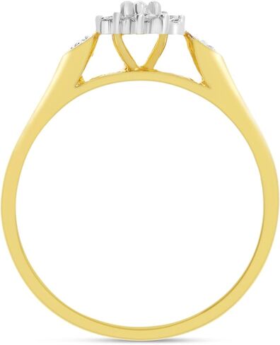 10K Yellow Gold Diamond Cluster Ring in Kuwait